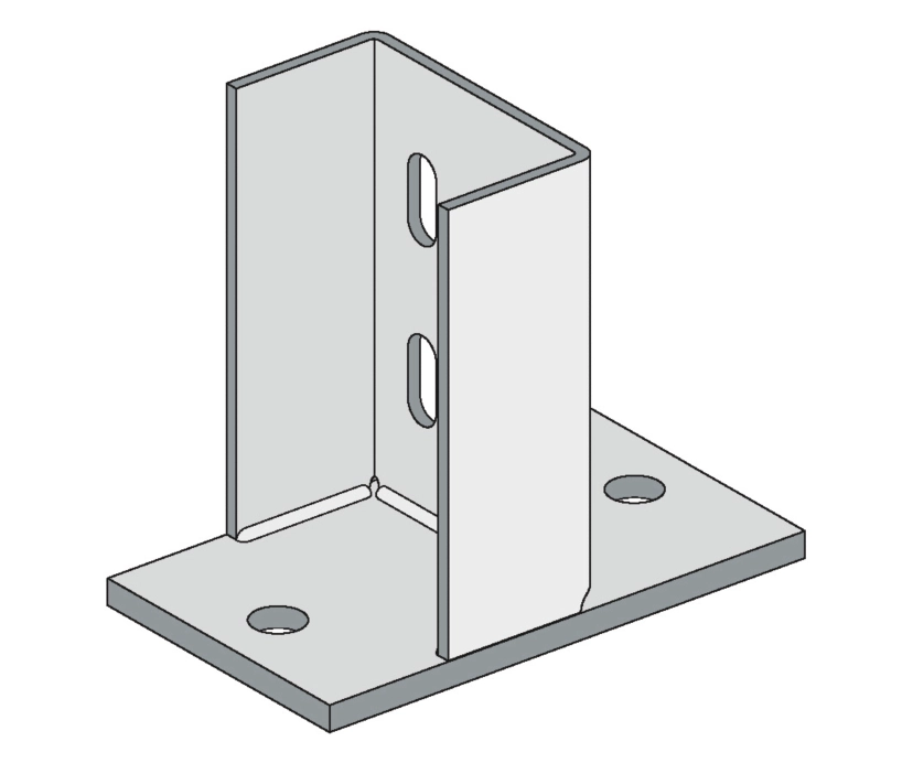 Knauf - Befestigungskit Deckenschürzen / Brüstungen, geschweißt - Stützenfuß UA75