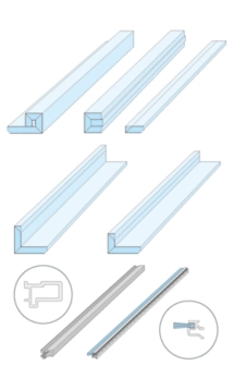 Knauf - Zargenlose Türlaibung Pocket Kit für Glastürblatt
