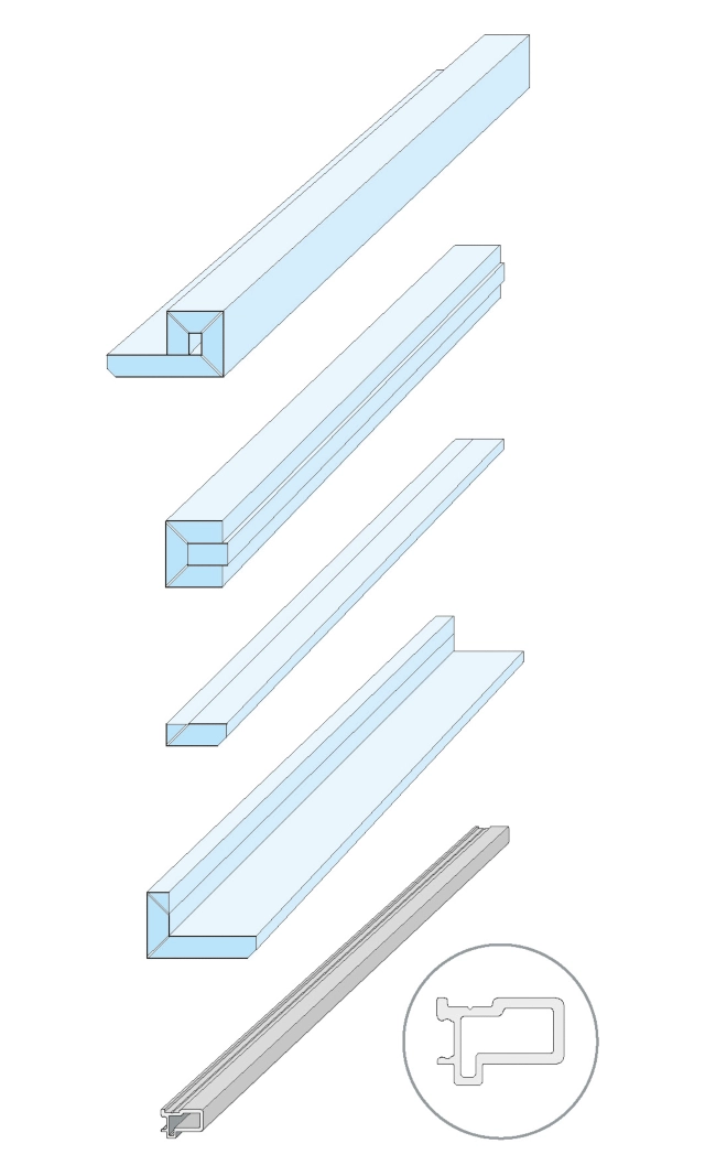 Knauf - Zargenlose Türlaibung Pocket Kit für Holztürblatt