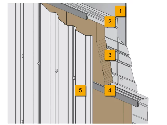 Anwendung Fassade Metall Leichtbau Industrie Skizze System Aufbau