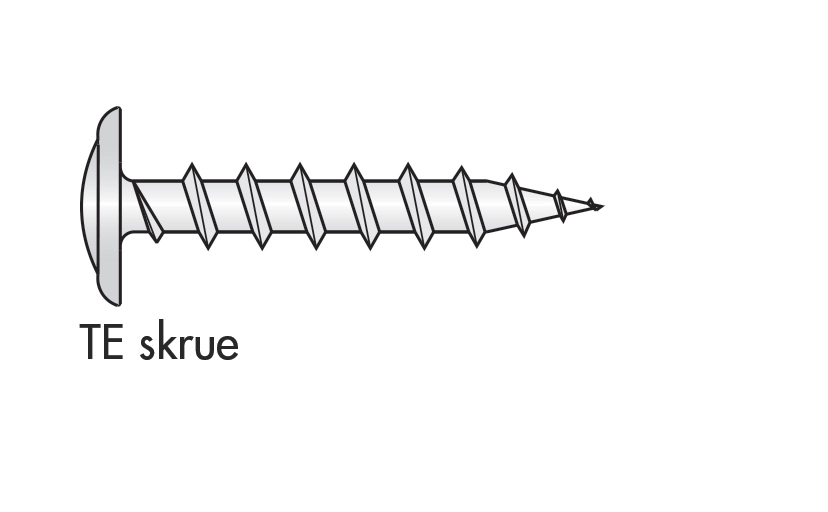 Knauf - Skruer, TE - TE skrue