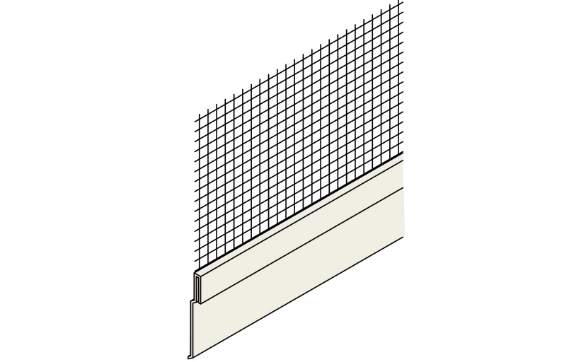 Knauf - Vandret dilatationsfugeprofil TOP PVC med net - Vandret dilatationsfugeprofil TOP PVC med net