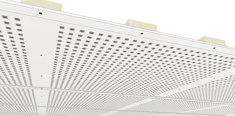 Knauf - Designpanel 4AK Quadril Q2F 12,5 akustiikkalevy seinään tai kattoon - Designpanel Quadril Ceiling Rendering