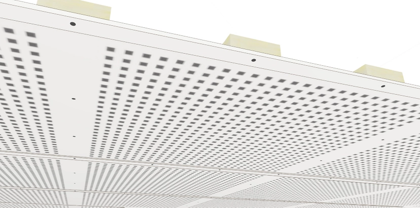 Knauf - Designpanel 4AK Quadril Q2F 12,5 akustiikkalevy seinään tai kattoon - Designpanel Quadril Ceiling Rendering