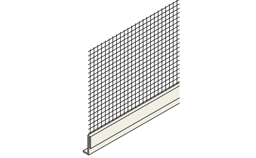 Knauf - Pudsafslutningsprofil PVC med net - Pudsafslutningsprofil PVC med net