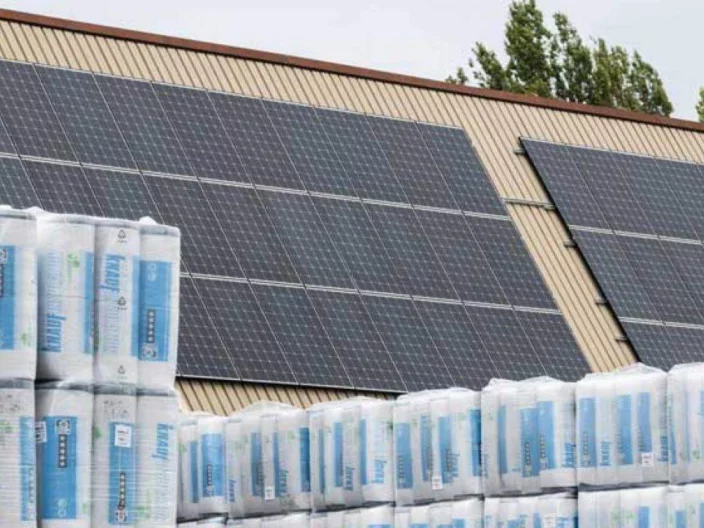 Nachhaltigkeit Kreislaufwirtschaft Rollen Solar Dach Lagerunger