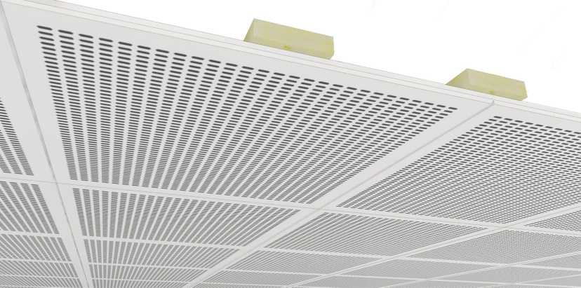 Knauf - Tectopanel Regula 12.5 mm maalaamaton akustiikkalevy seinään tai kattoon - Tectopanel Tangent Ceiling Rendering