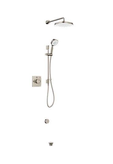 Mira Evoco Bathfill & Dual in Brushed Nickel - Triple Outlet