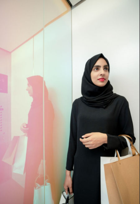 Arabian-Women-In-Elevator.