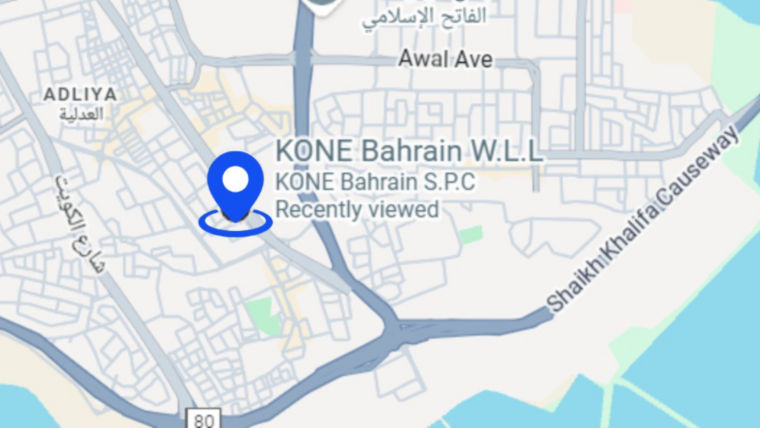 KONE Bahrain office map