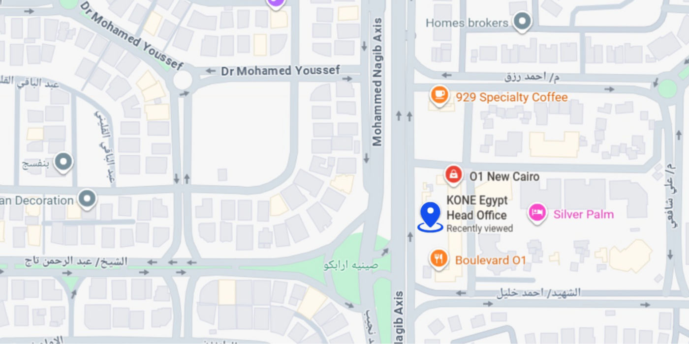 KONE Egypt Head Office Location Map