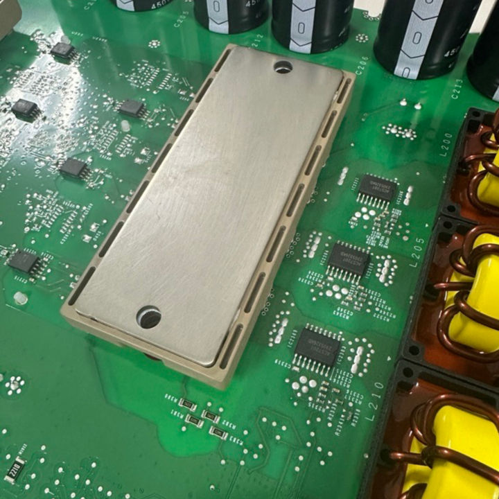 Modern integrated IGBT module packaging containing six IGBT’s in KONE’s drive power circuit board.