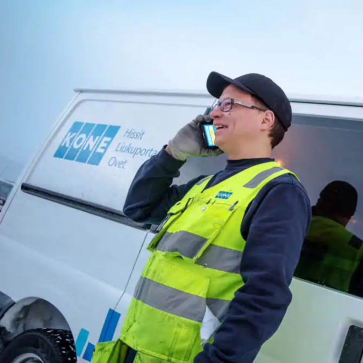 Technician working in the Finnish Lapland