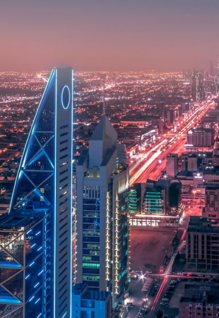 Night View of Saudi Arabia