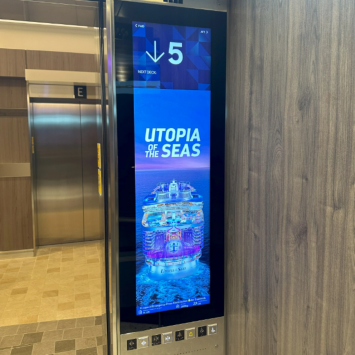 Utopia of the Seas elevator operating panel