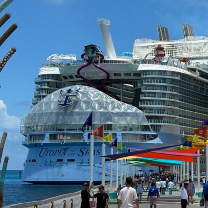 Utopia of the Seas and Harmony of the Seas docked