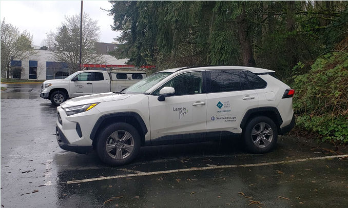 photo de voiture avec le décalcomanie Landis+gyr