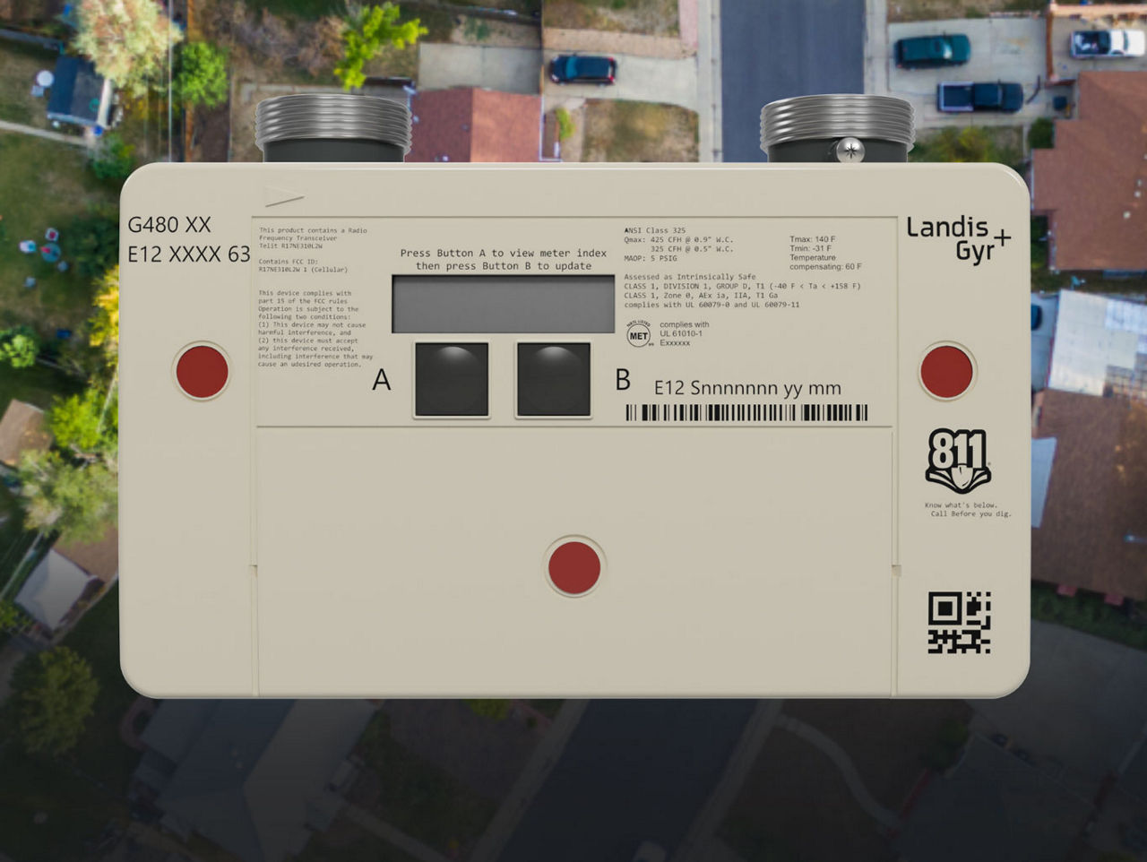 This is an image of a Landis+Gyr G480 Gas Meter