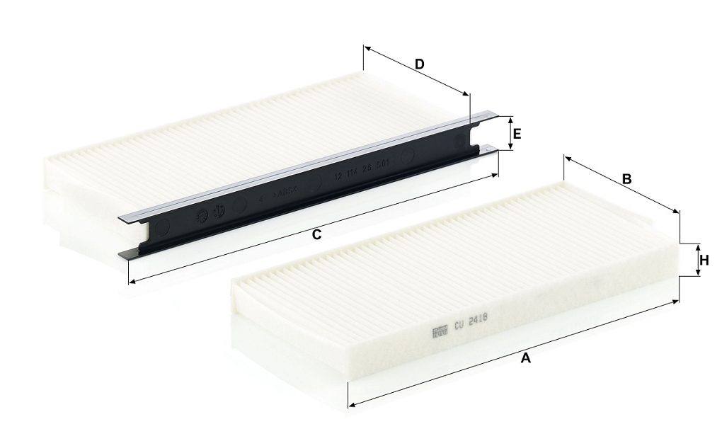Filtre d’habitacle MANN-FILTER CU 2418 2 — vue 5