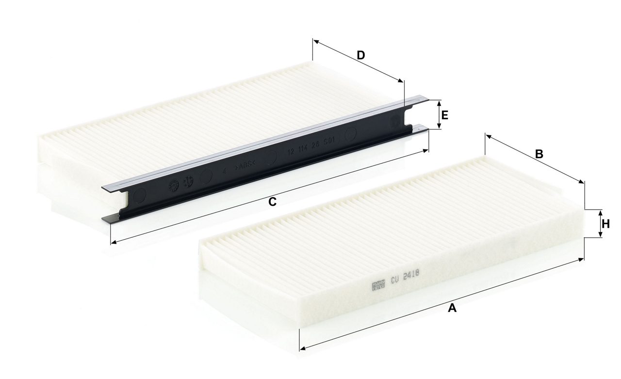 Filtre d’habitacle MANN-FILTER CU 2418 2 — vue 6