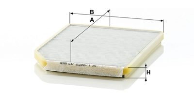 Filtre d’habitacle MANN-FILTER CU 2525 1 — vue 3