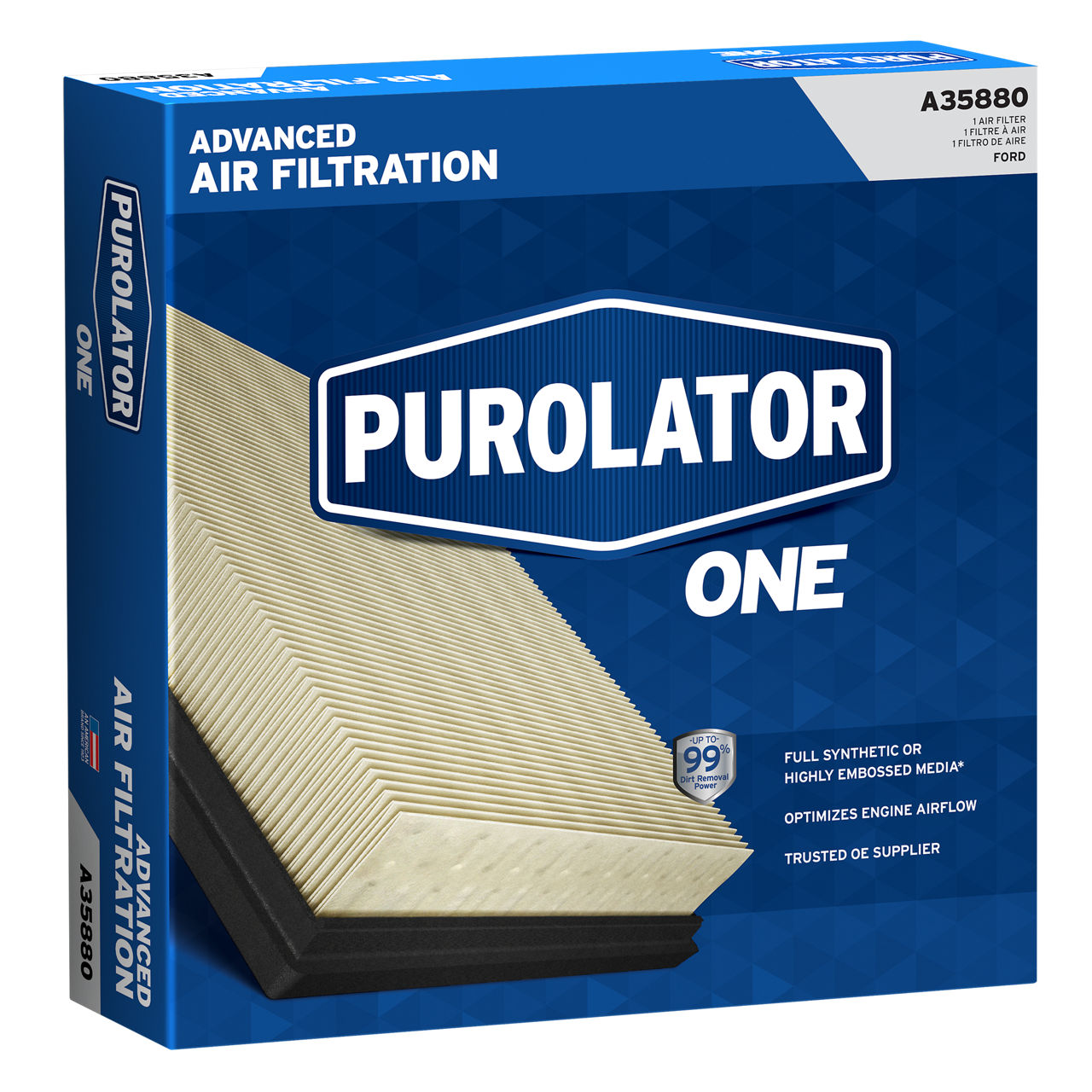 Protégez votre véhicule en remplaçant votre filtre à air par un filtre à air PurolatorONE™ pour une filtration d’air avancée.