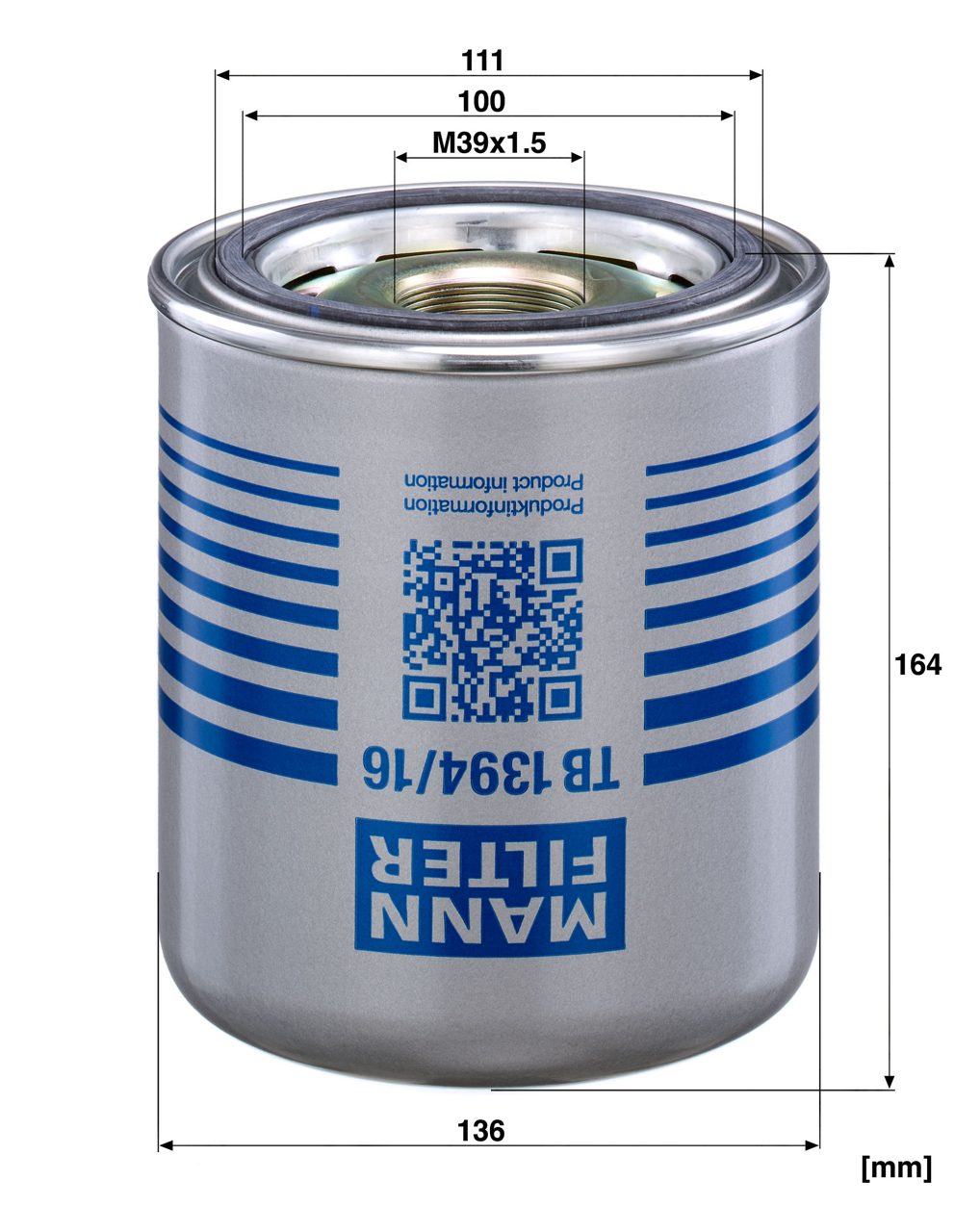 Product Image TB1394/16X_MANN-FILTER
