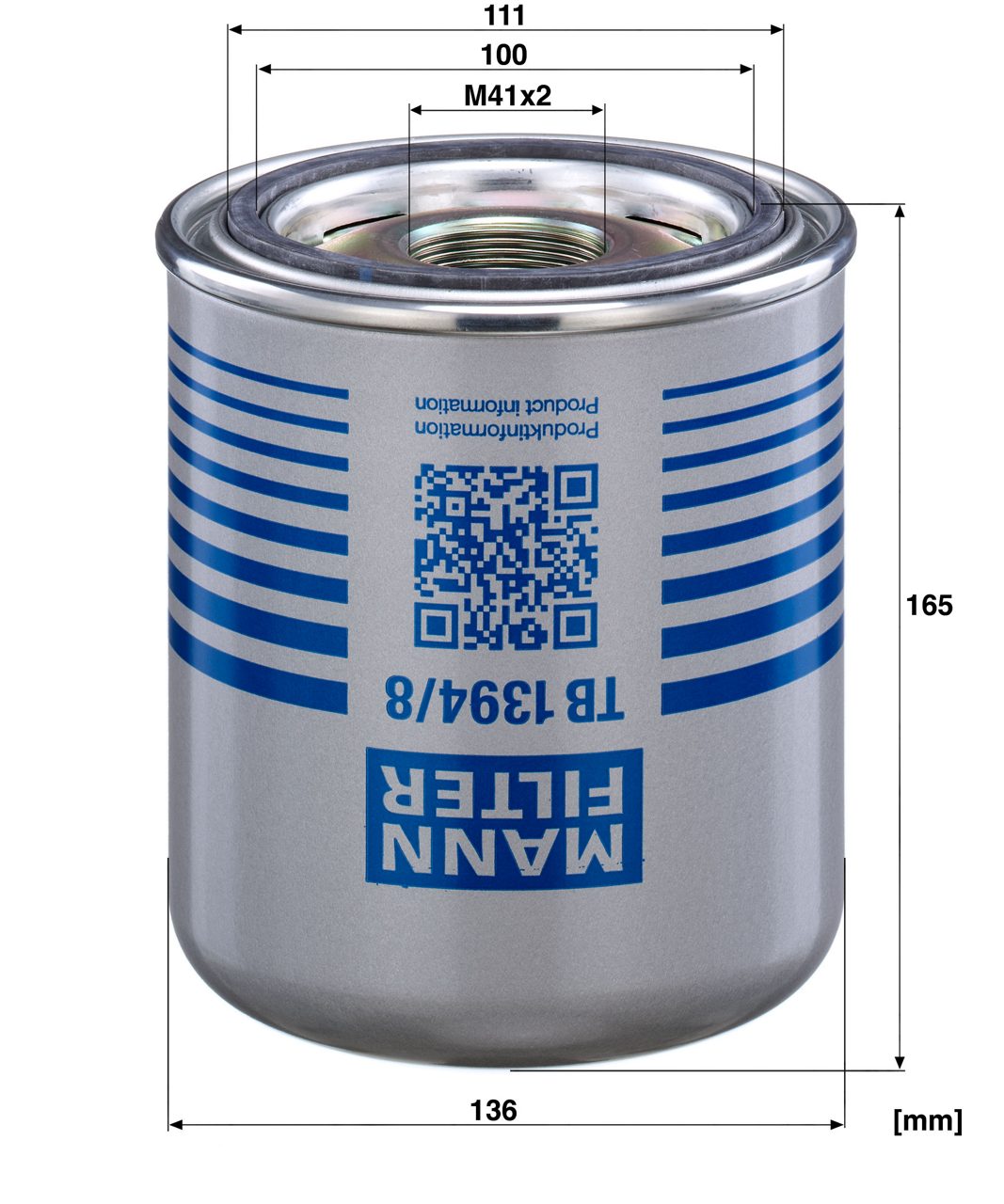 Product Image TB1394/8X_MANN-FILTER