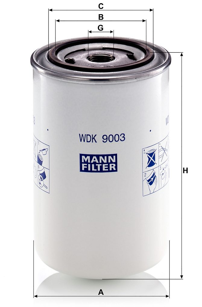Filtre à carburant MANN-FILTER WDK 9003 — vue 4