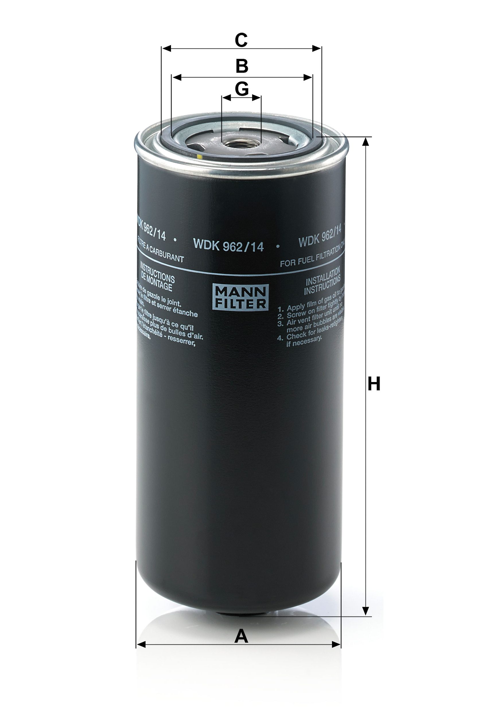 Filtre à carburant MANN-FILTER WDK 962 14 — vue 7