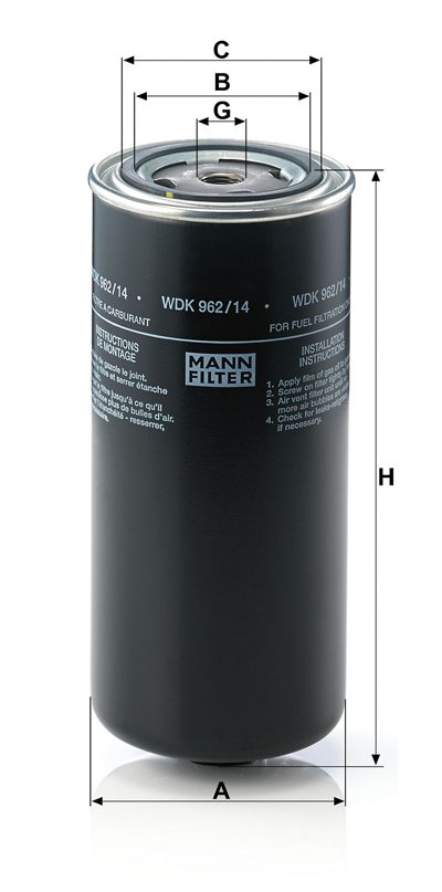 Filtre à carburant MANN-FILTER WDK 962 14 — vue 3