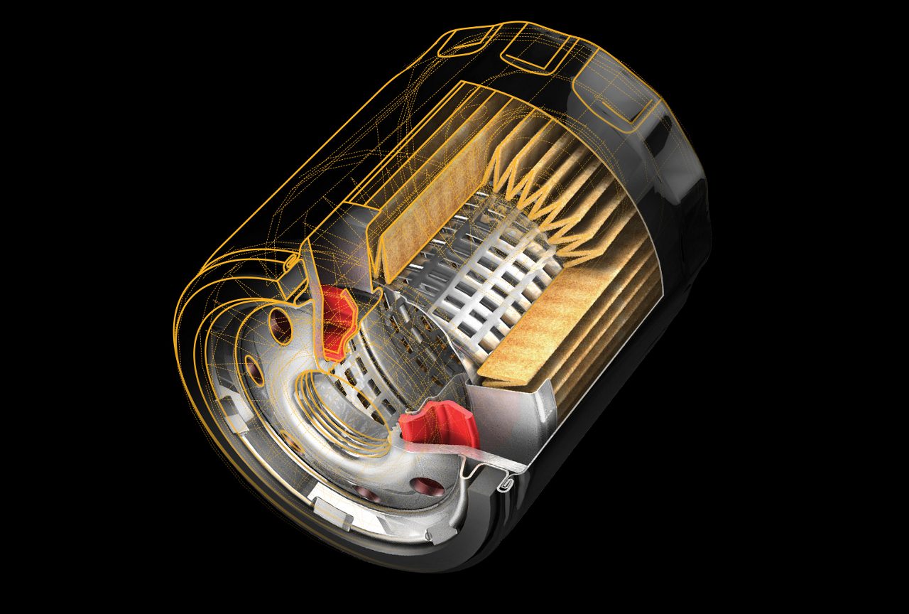 Cross-section graphic of a filter