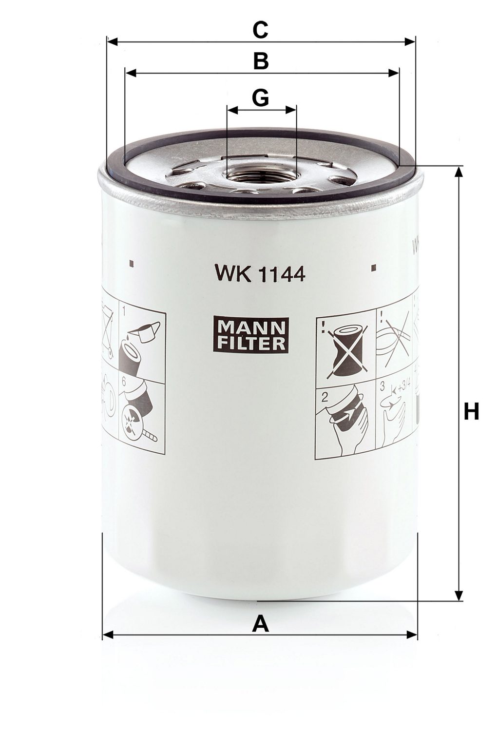 Filtre à carburant MANN-FILTER WK 1144 — vue 5