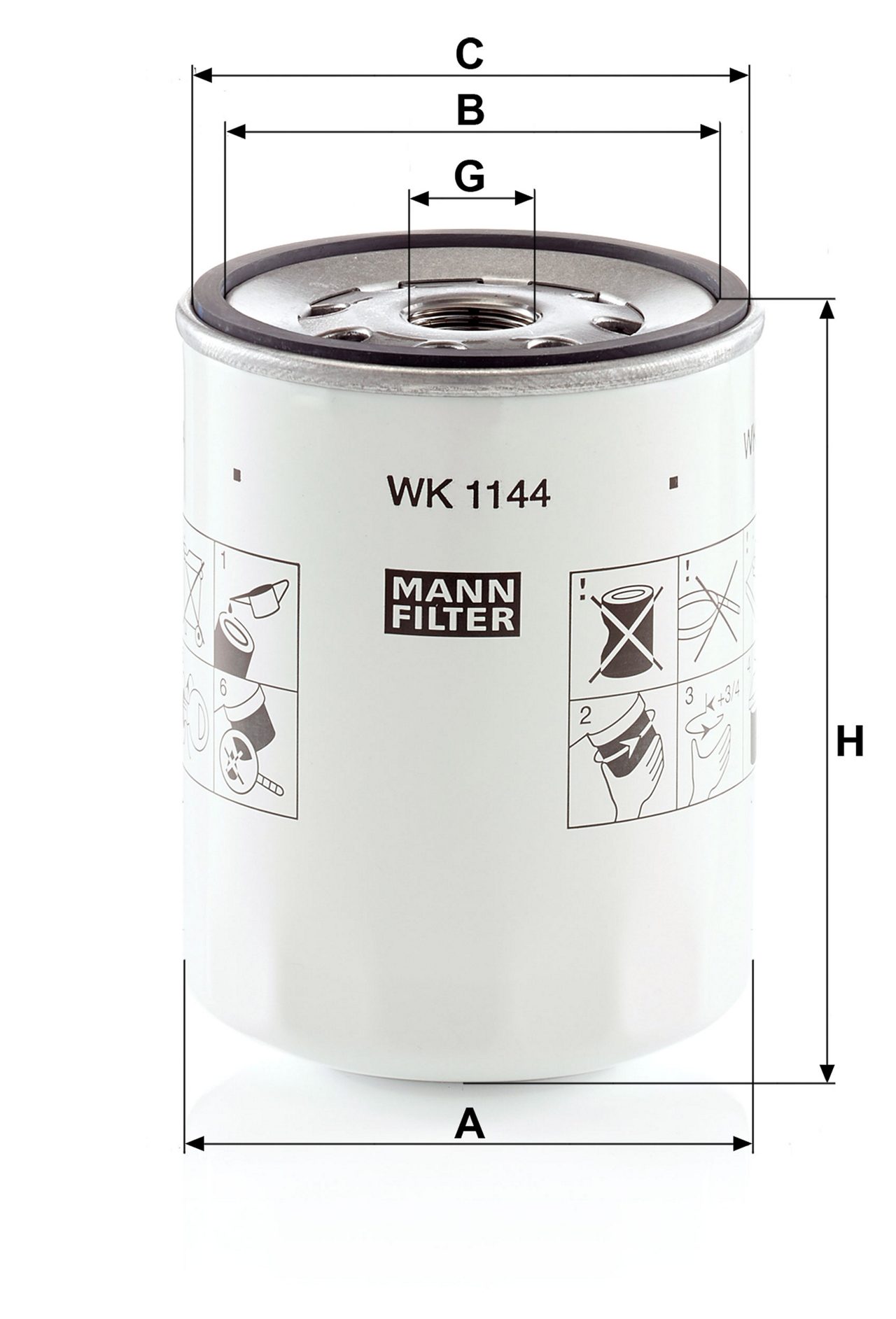 Filtre à carburant MANN-FILTER WK 1144 — vue 6