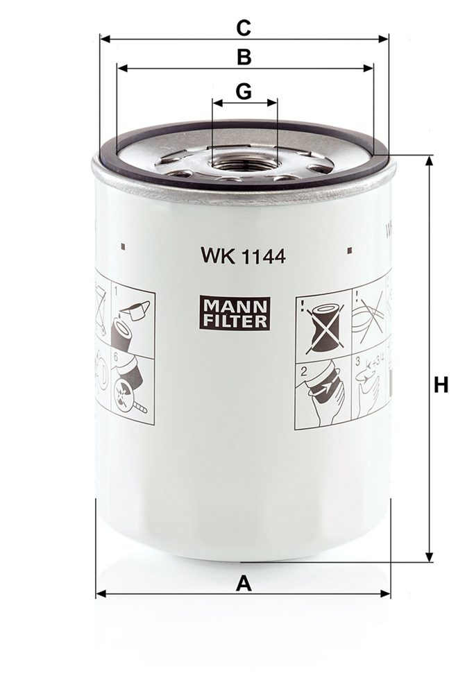 Filtre à carburant MANN-FILTER WK 1144 — vue 4