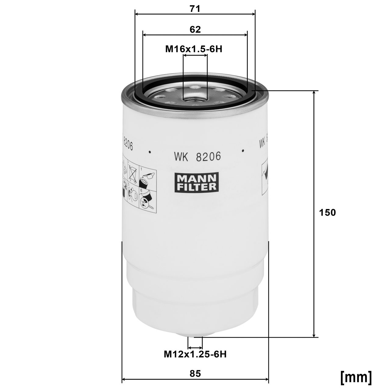 Product Image WK8206_MANN-FILTER