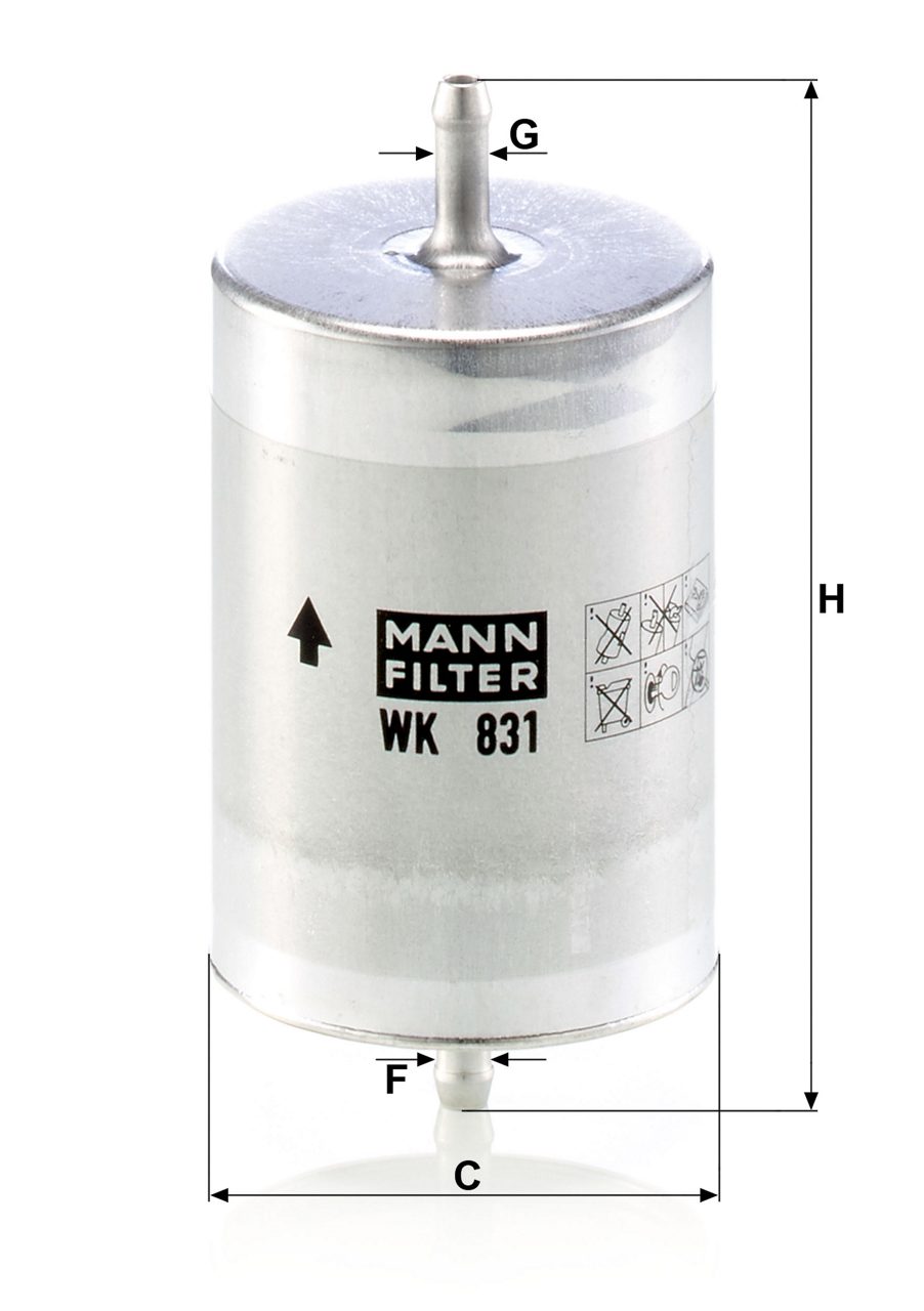 Product Image WK831_MANN-FILTER