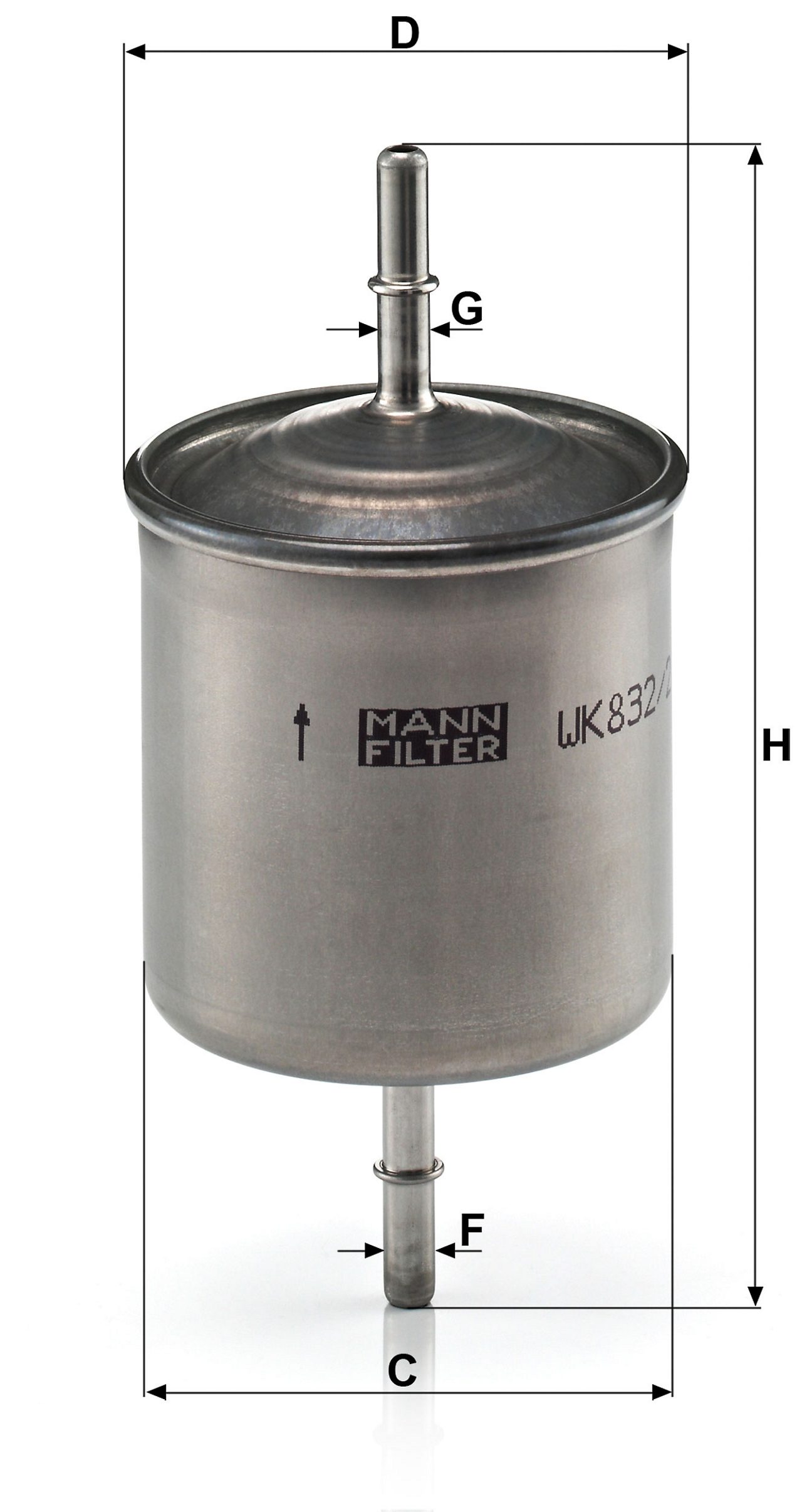 Filtre à carburant MANN-FILTER WK 832 2 — vue 6