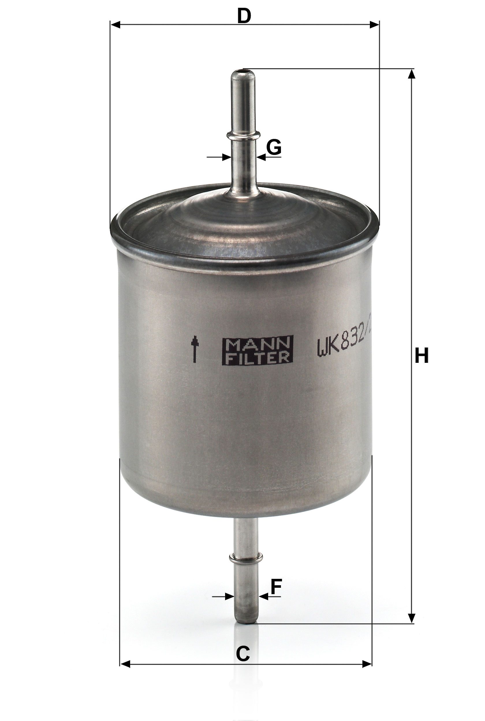 Filtre à carburant MANN-FILTER WK 832 2 — vue 7