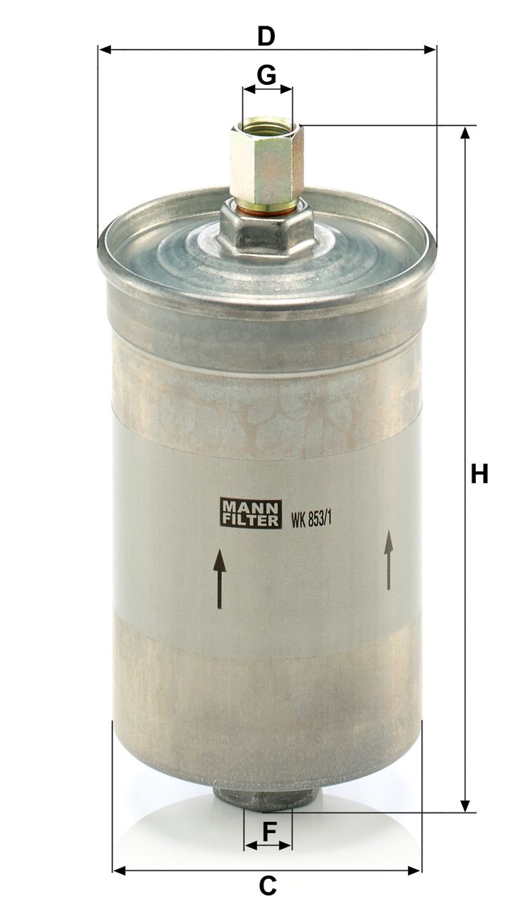 5X MANN-FILTER Filtro Carburante WK 853/20 4011558966706