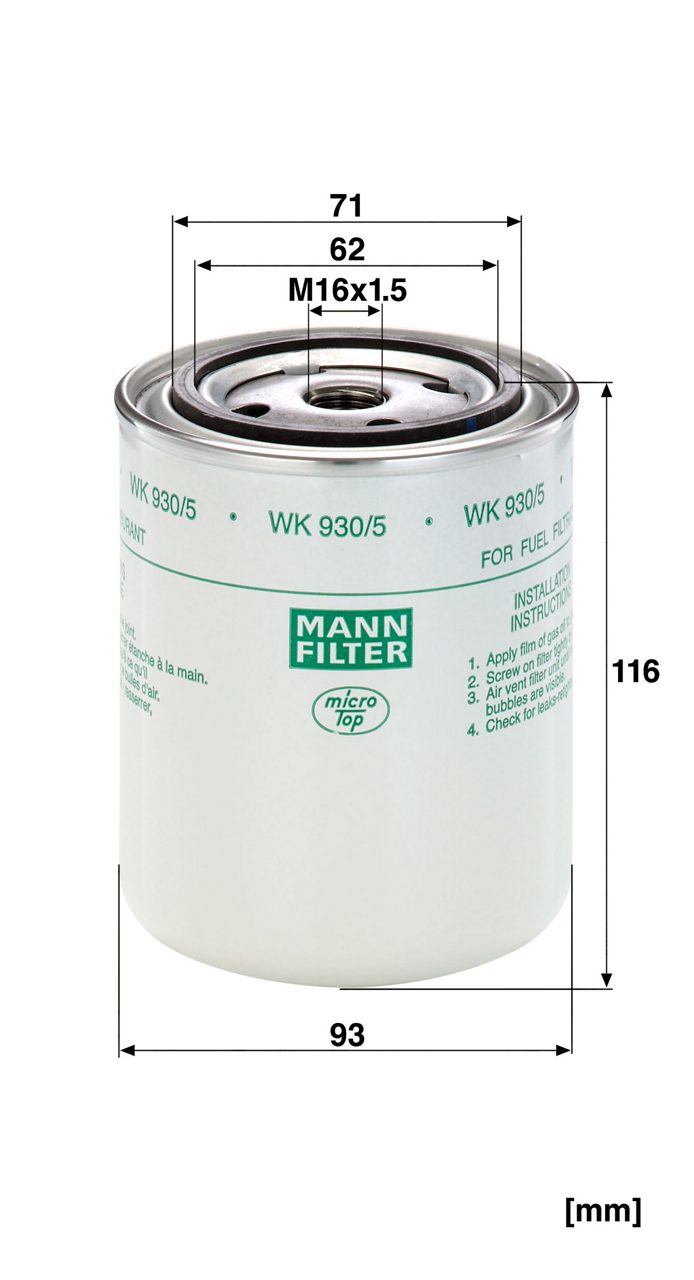 Product Image WK930/5_MANN-FILTER