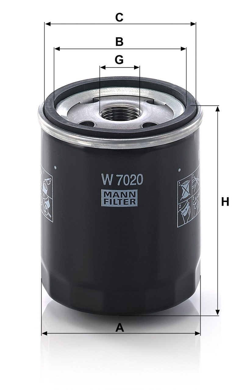 Product Image W7020_MANN-FILTER