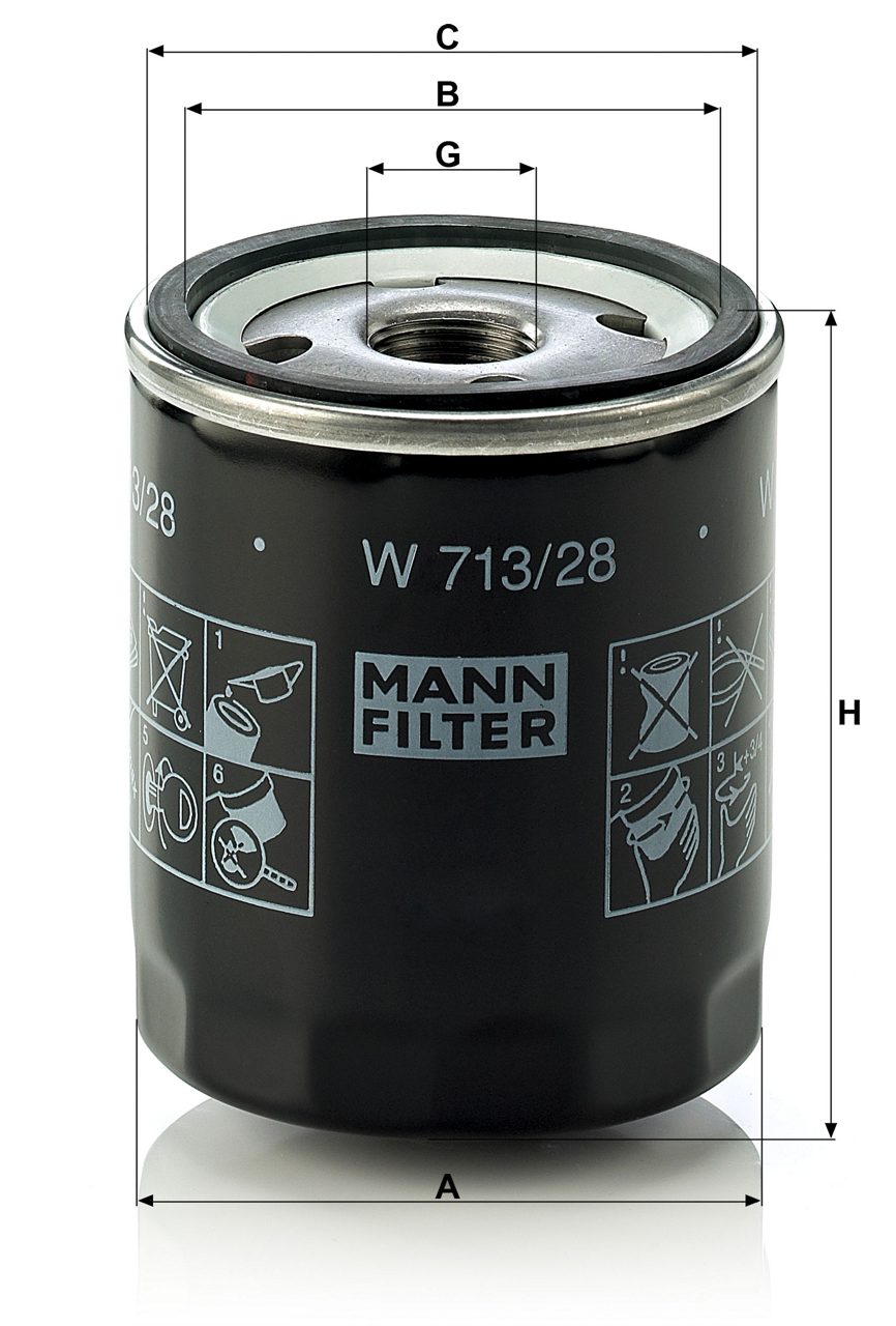 Product Image W713/28_MANN-FILTER