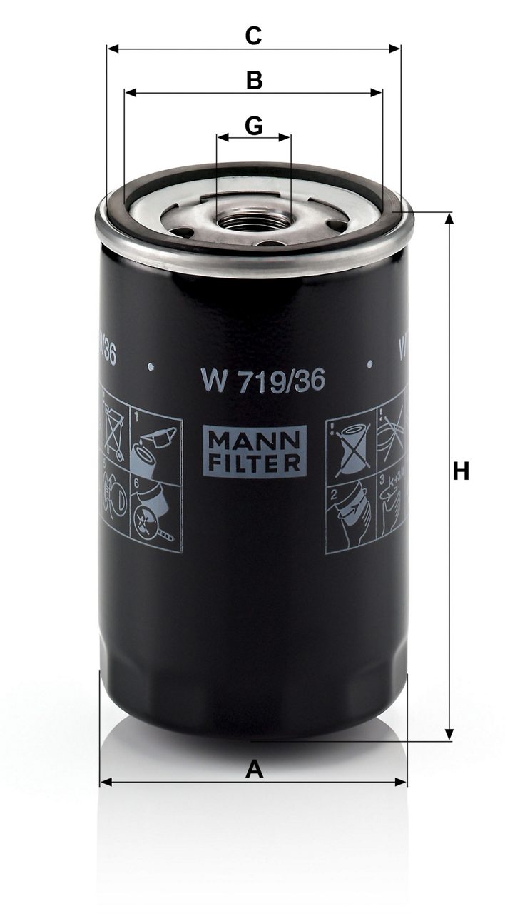 MANN-FILTER W 719/36 Oil Filter