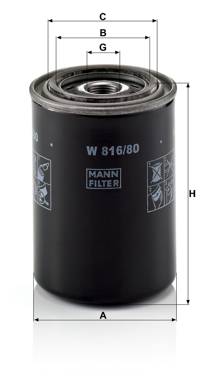 Filtro de aceite MANN-FILTER W 814/80 a un precio económico