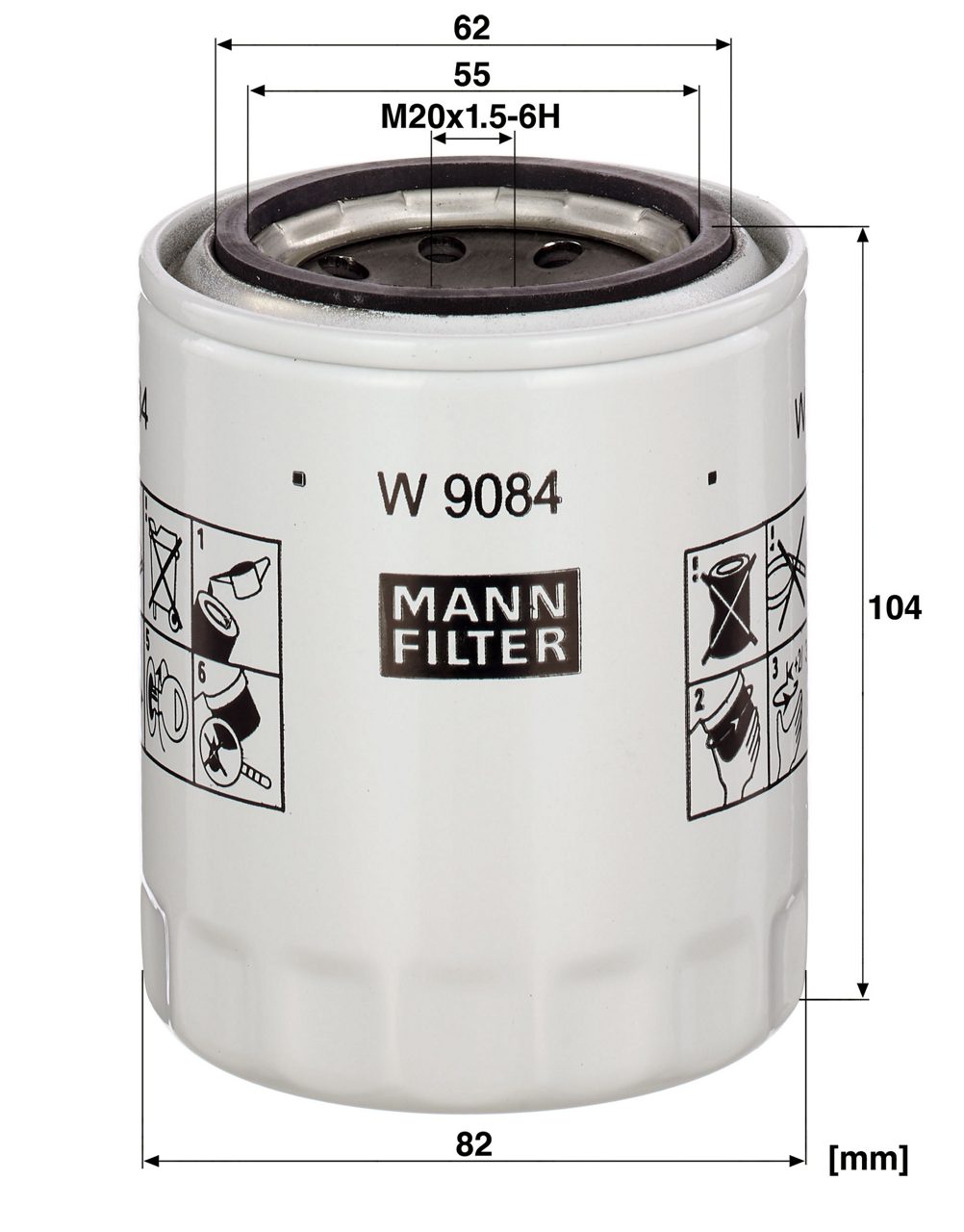 Product Image W9084_MANN-FILTER