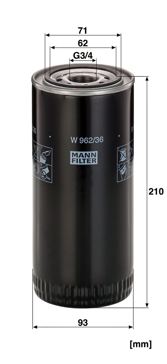 Product Image W962/36_MANN-FILTER