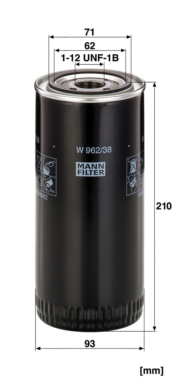 Product Image W962/38_MANN-FILTER