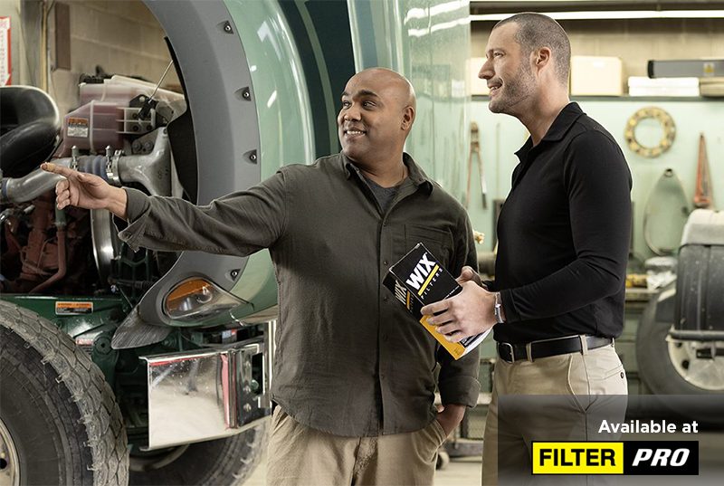 Heavy Duty Customer receiving a WIX filter