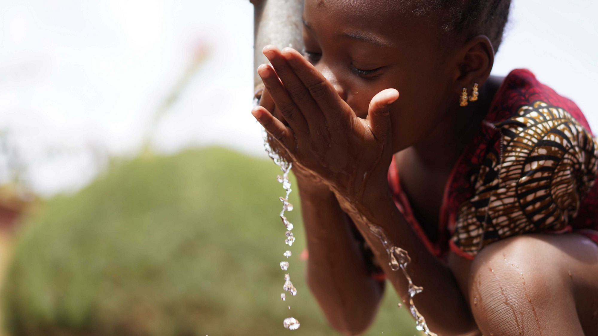 Child drinking water